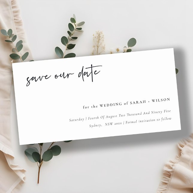 Celebrate With Us Calligraphy Save the Date Card (Creator Uploaded)