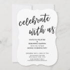 "Celebrate with Us" Casual Modern Wedding Party