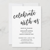 "Celebrate with Us" Casual Modern Wedding Party Invitation (Front)