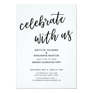 casual reception wedding invitations zazzle