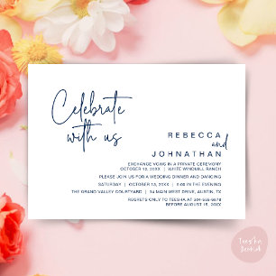 Celebrate with us, Modern Boho Wedding Reception Invitation