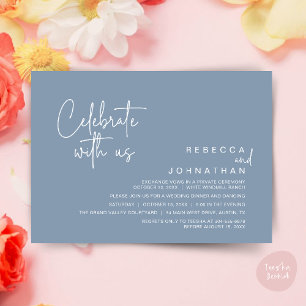 Celebrate with us, Modern Boho Wedding Reception Invitation