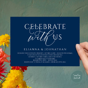 Celebrate with us, Modern Elegant Wedding Dinner Invitation