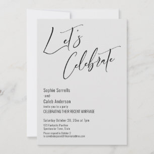 Celebrate with Us! Modern Light Gray Reception Invitation