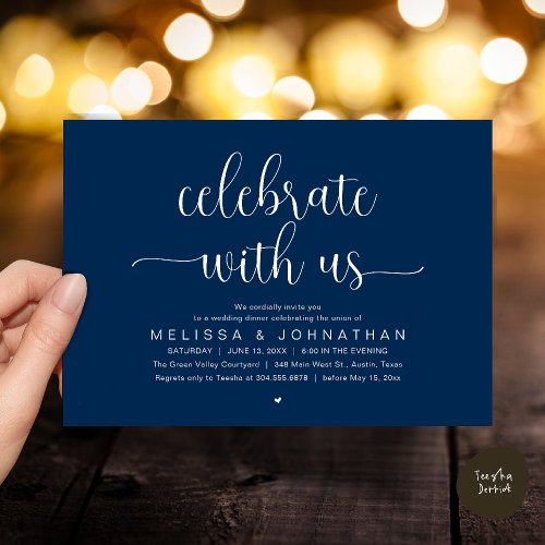 Celebrate With Us Modern Minimalist Wedding Dinner