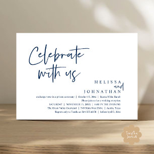 Celebrate with us Modern Wedding Reception Invitation