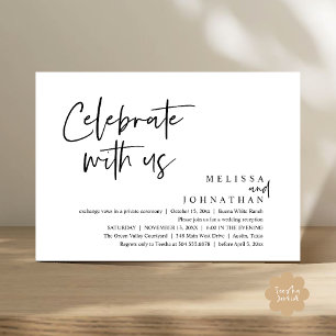 Celebrate with us Modern Wedding Reception Invitation