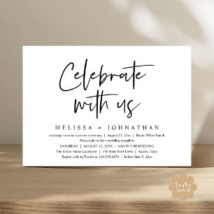 Celebrate with us Modern Wedding Reception Invitation