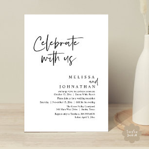 Celebrate with us, Modern Wedding Reception Invitation