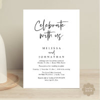 Celebrate with us, Modern Wedding Reception