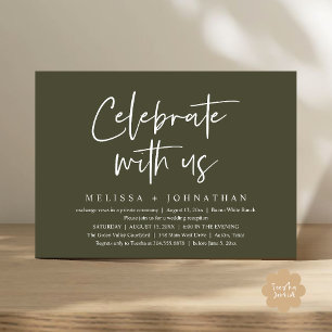 Celebrate with us Modern Wedding Reception Invitation