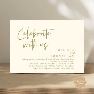 Celebrate with us Modern Wedding Reception Invitation