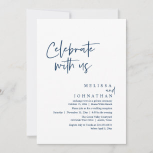 Celebrate with us, Modern Wedding Reception Invitation