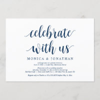 Celebrate with us, Navy Blue, Wedding Elopement