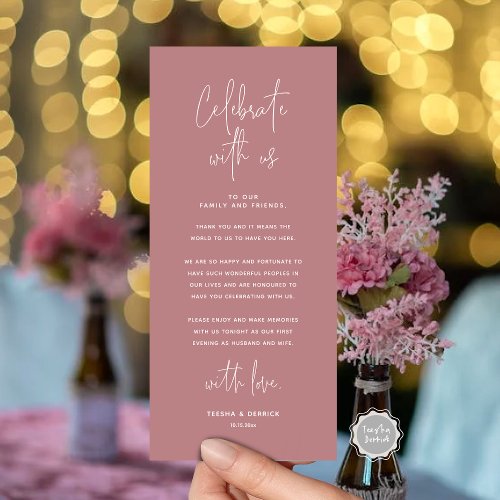 Celebrate With Us Place Setting Thank you Card