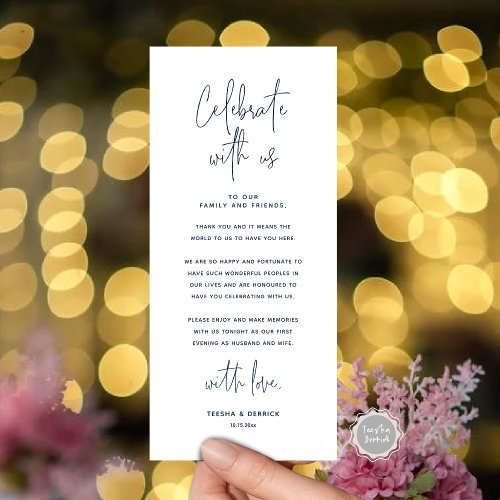 Celebrate With Us Place Setting Thank you Card