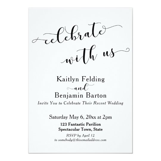 Celebrate with Us Post-Wedding Celebration Invitation | Zazzle.com