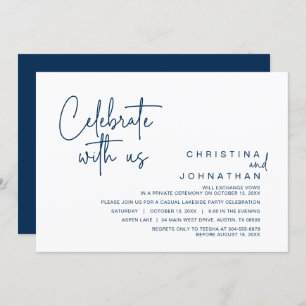 Celebrate with us, Post Wedding Elopement Party Invitation