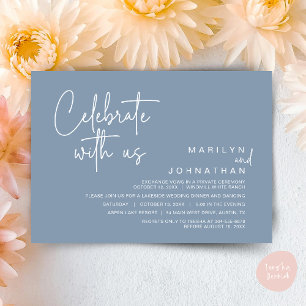 Celebrate with us, Post Wedding Elopement Party Invitation