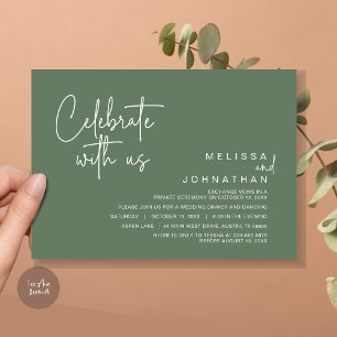 Celebrate with us, Post Wedding Elopement Party Invitation