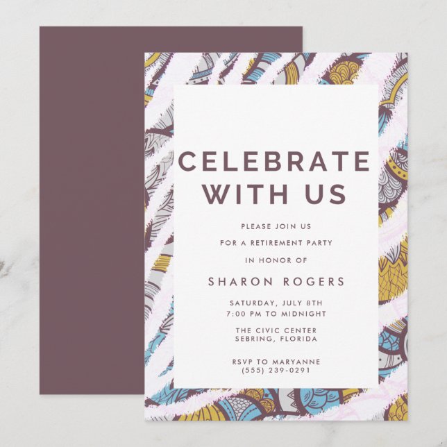 Celebrate with Us Retirement Party Invitation (Front/Back)