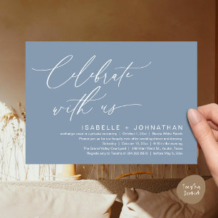 Celebrate with us, Romantic Wedding Dinner Party Invitation