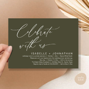 Celebrate with us, Romantic Wedding Dinner Party Invitation