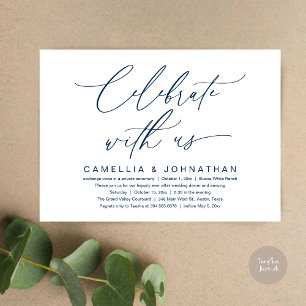 Celebrate with us, Romantic Wedding Dinner Party Invitation