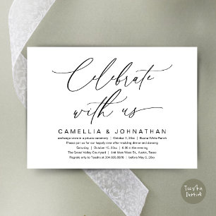 Celebrate with us, Romantic Wedding Dinner Party Invitation