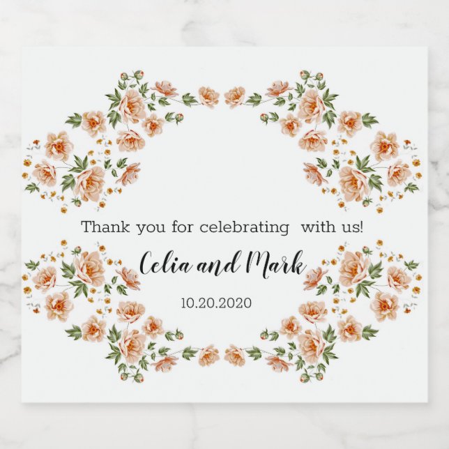 Celebrate With Us! Sparkling Wine Label (Single Label)