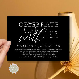 Celebrate with us Wedding Elopement Dinner Dancing Invitation
