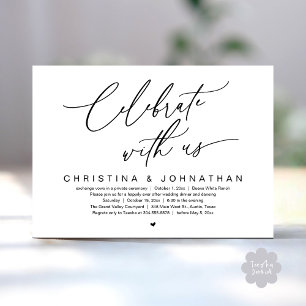 Celebrate With Us Wedding Elopement Dinner Party Invitation