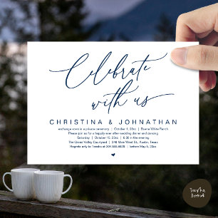 Celebrate With Us Wedding Elopement Dinner Party Invitation