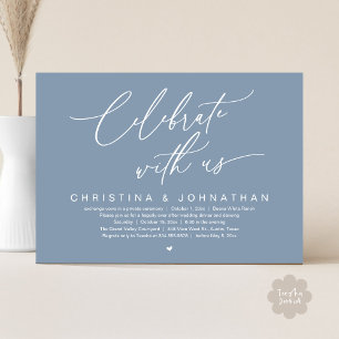 Celebrate With Us Wedding Elopement Dinner Party Invitation