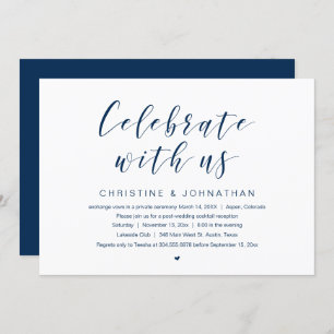 Celebrate with us, Wedding Elopement Party Invitat Invitation