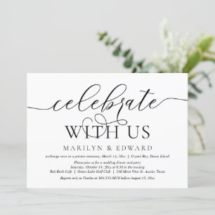 Celebrate with us, Wedding Elopement Party Invitat Invitation