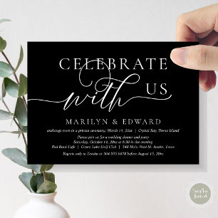 Celebrate with us, Wedding Elopement Party Invitation