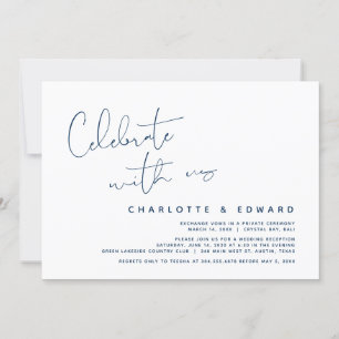 Celebrate with us, Wedding Elopement Party Invitation