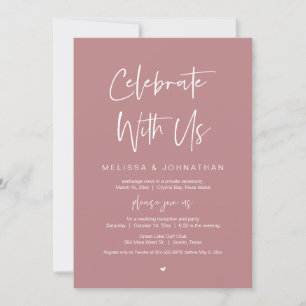 Celebrate with us, Wedding Elopement Party Invitation