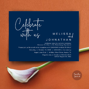 Celebrate with us, Wedding Reception Cash Bar Invitation