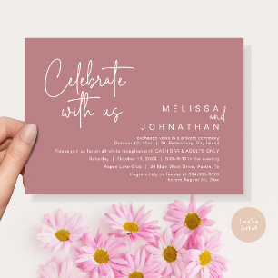 Celebrate with us, Wedding Reception Cash Bar Invitation