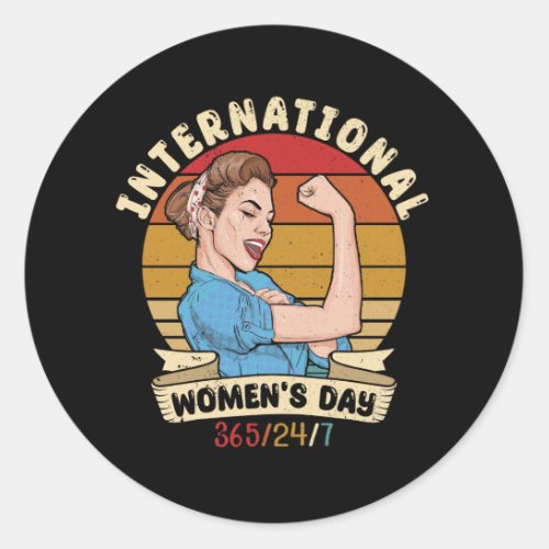 Celebrate Womens International Womens Day 8 March  Classic Round Sticker
