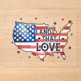 Celebrate your American pride with this beautiful Acrylic Invitations