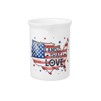 Celebrate your American pride with this beautiful Beverage Pitcher