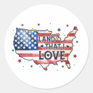 Celebrate your American pride with this beautiful Classic Round Sticker