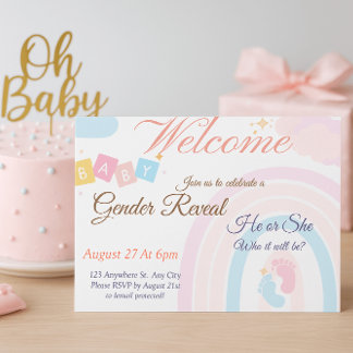 Celebrate Your Baby Shower in Pure Joy | Pastel Enclosure Card