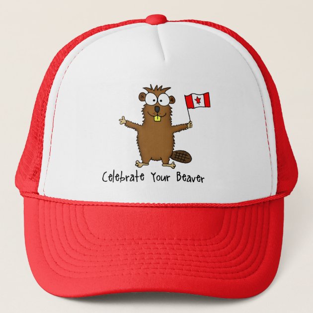 red beaver hat