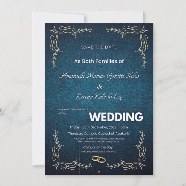 Celebrate Your Big Day with a Stylish Invitation  (Front)