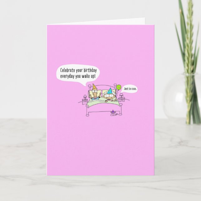 Celebrate your Birthday funny comic card - 008 (Front)