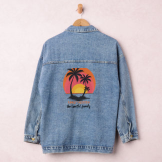 Celebrate your family summer trip with this stylis denim jacket
